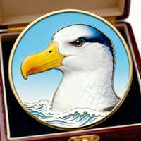 Vente flash : Pièces de monnaie en impression 3D en gros, artisanat en métal Albatross, alliage de zinc, design animal, pièce de monnaie de collection, pièces de monnaie personnalisées