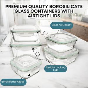 20 Recipientes de Plástico para Almacenamiento de Alimentos con Tapas Ventiladas, Libres de BPA, Herméticos, para Conservar Comidas, Capacidad de 1-2L, Multifuncionales - Product Image 5