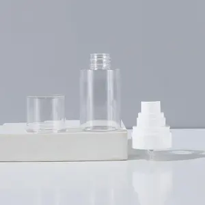 Bouteille de pulvérisation en plastique Transparent PET 30ml 50ml 80ml 100ml pour emballage cosmétique