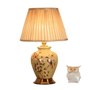 Retro Ceramic Table Lamp E27 LED Warm <b>Light</b> Bedroom Living Room Decor - Product Image 5