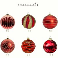 Vente en gros usine – Boules de Noël miniatures en plastique de haute qualité (8 cm) – Modèle de luxe, lot de 12 en boîte – Décorations suspendues pour sapin, accessoires de fête