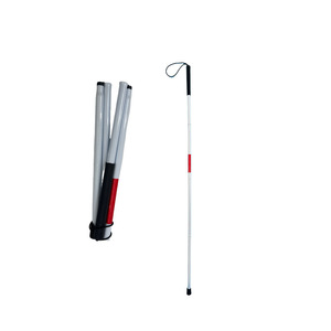 Blind Cane Aluminum Alloy Foldable White 575g Straight <b>Grip</b> For Vision Impaired Users - Product Image 4