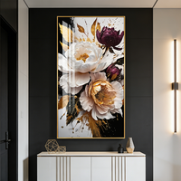 Décoration Florale pour la Maison, Design 3D, Vente en Gros, Design Élégant et Haut de Gamme, Convient pour les Hôtels, Salons, Décoration en Porcelaine et Cristal