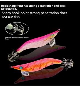 일본식 야광 메탈 오징어 지그 인조 하드 베이트 새우 루어, 선상 바다낚시용 - Product Image 2