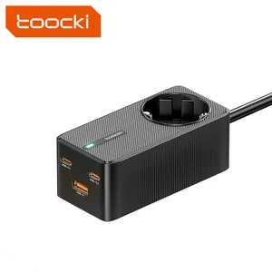 Toocki 67W Gan Power Adapter 4 Output Poorten Socket Configuratie Ac Poort Compact Formaat Enorm Vermogen