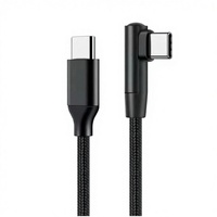 Cable de Carga Rápida PD Tipo C a C con Doble Cabezal, Trenzado de Nailon, 60W 3A para Computadora y Escáner de Código de Barras