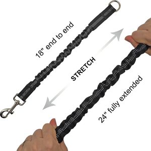 Laisse pour chien robuste en nylon élastique avec coutures réfléchissantes, corde de promenade pour grand chien, corde de traction extensible, couture haute densité durable - Product Image 2