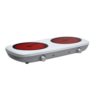 Plaque chauffante électrique 1200W à 1 brûleur, surface en verre céramique, boîtier en acier inoxydable, contrôle de température réglable, efficacité énergétique - Product Image 1