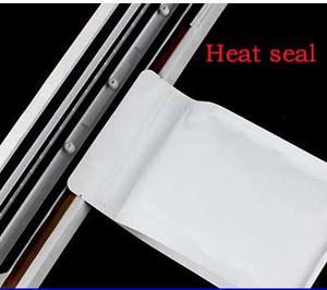 Sachet <span class=keywords><strong>d</strong></span>'emballage en papier kraft à fond plat et soufflet, scellé sur 8 côtés, avec fermeture éclair, pour le stockage en gros de thé, épices, poudres et aliments - Product Image 6