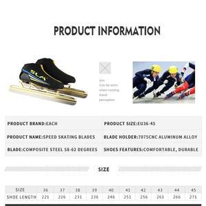 Lames de patinage de vitesse professionnelles patins artistiques pour hommes femmes enfants nouvelles chaussures de <span class=keywords><strong>patin</strong></span> de classe de <span class=keywords><strong>glace</strong></span> chaudes pour l'hiver et le printemps - Product Image 6