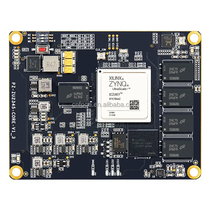 PuZhi PZ-ZU4EV-SOM Xilinx ZYNQ مقياس فائق XCZU4EV وحدة نظام بدرجة صناعية لوحة أساسية مع مروحة 4EV FPGA