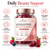 Capsules d'astaxanthine à marque privée, certifiées HACCP, 100g, haute pureté, supplément anti-inflammatoire pour le bien-être actif