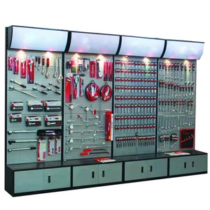 Tùy Chỉnh Thương Mại Showroom Cửa Hàng Phần Cứng Công Cụ Điện Khoan Điện Tay Công Cụ Điện Thoại Phụ Kiện Kim Loại Pegboard Hiển Thị Giá Đứng - Product Image 1