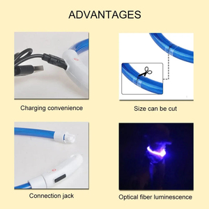 LED Light <b>Dog</b> <b>Collar</b> Waterproof Glow-in-the-Dark Pet <b>Collar</b> Reflective Luxury Nylon TPU Cuttable Puppy <b>Collar</b> Small <b>Large</b> <b>Dogs</b> - Product Image 5