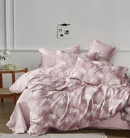 Parure de lit en polyester à imprimé feuilles, housse de couette grise botanique avec taies d'oreiller, linge de lit doux en microfibre pour la maison, l'hôtel, vente en gros