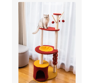 Hot Selling Pet Accessories 2023 Can Pick And Sleep Luxury Cats Climbing Frame Accesorios Para Mascotas Cat Tree