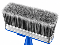 Pinceau à peinture large 180*50mm, filaments PET, pour murs, plafonds et polissage marin, manche en PP cannelé détachable
