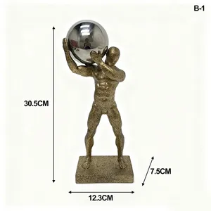 Esculturas Art Deco Modernas, Figuras Deportivas, Estatua Simple de Hércules, Artesanía de Resina para Decoración de Sala de Estar o Vinoteca - Product Image 5