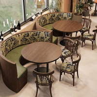 Ensemble table et chaises en bois massif et cuir XZY pour café, bistrot, restaurant commercial, forme carrée et ronde