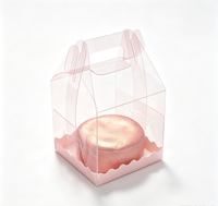 Boîtes articulées en plastique transparent personnalisées à bas prix pour l'affichage et l'emballage de gâteaux, de pâtisseries et d'aliments à usage industriel