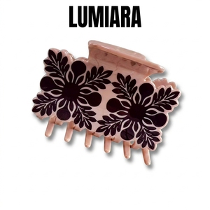 Pinza de Pelo Premium de Acetato Estilo Hawaiano - Ume 10cm Serie Flor Oceánica, Diseño de Plantas de Dibujos Animados para Mujeres y Niñas - Product Image 5