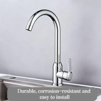 Robinet de lavabo multifonctionnel en acier inoxydable chromé, chaud et froid, rotatif, pour cuisine et salle de bain d'hôtel moderne, vente en gros fournisseur