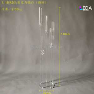 2026 <b>Candle</b> Holders Wedding Candlesticks Candelabrum Flower Stand Acrylic Candelabra Centerpiece - Product Image 3