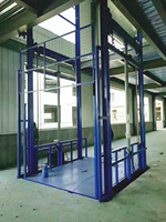 Ascenseur de chargement interne pour entrepôt, 1/2/3 tonnes, élévateur de marchandises à deux poteaux pour mezzanine, entraînement hydraulique, certifié CE/ISO, garantie 2 ans