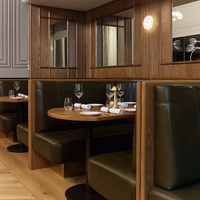 Meubles de projet pour café, hôtel, restaurant, mobilier en bois rond, banquette d'angle, canapé, table et chaises pour restauration rapide
