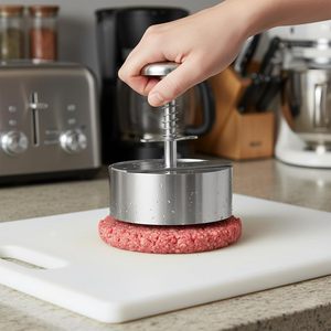 Prensa <span class=keywords><strong>para</strong></span> Hamburguesas Antiadherente y Ajustable de Alta Resistencia con Botón de Resorte <span class=keywords><strong>para</strong></span> Hamburguesas de Carne y BBQ - Product Image 1