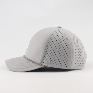 Vente en gros de casquette de golf élégante motif à pois décontracté Oxford logo personnalisé impression ruban de couture corde découpée au laser trou Style décontracté chapeaux - Product Image 2