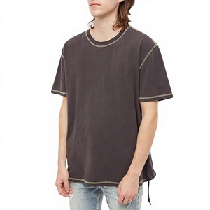 100% coton/bambou/fibre Logo personnalisé Sublimation vente en gros T-shirts pour hommes T-shirts unis décontractés pour hommes avec votre marque - Product Image 1