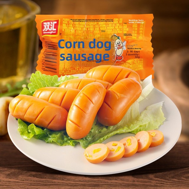 Spicy Corn Hot Dog Sausage 32g Wholesale Snack Soft Salty Meat Snack by Nanchang Shuanghui