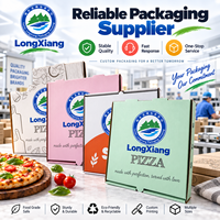 Matériaux de qualité alimentaire Embossés Imprimés sur mesure Recyclables Boîtes à pizza rigides en carton Emballage personnalisé pour pizza