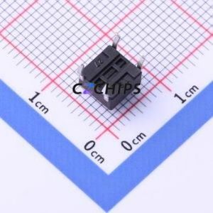 YTS-D004-2C Tactile Switch Through hole Component (THT),6x6mm Switch Single Pole Single Throw Round Button 2.5N Through Hole - Product Image 2
