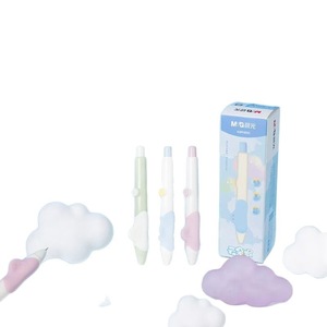 Stylo gel à bouton-poussoir Morning Light Cloud Design 0,5 mm à séchage rapide ST pour exercices d'écriture avec manchon antidérapant - Product Image 3