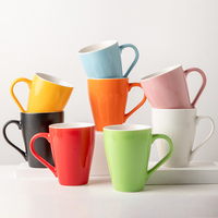 Tasse en céramique de haute qualité, 12 oz/350 ml, personnalisable avec logo, en porcelaine faite à la main, forme poire, sans BPA, compatible lave-vaisselle et micro-ondes