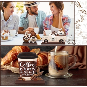 Décoration de <span class=keywords><strong>bar</strong></span> à café en bois style Art Déco pour maison ou mariage – Accessoires élégants en bois pour votre <span class=keywords><strong>bar</strong></span> à café - Product Image 6