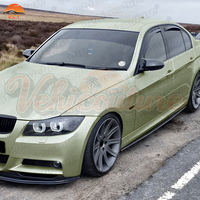 Side Skirt Bumper Serat Karbon Gaya E90 E92 EX untuk M3 E90E92-Hitam Perekat Sendiri 100% Cocok