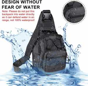 Mochila táctica Oxford impermeable con cremallera, bandolera Molle, mochila de pecho para uso diario al aire libre - Product Image 6