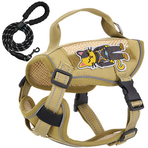 Harnais pour chat en nylon respirant, petit modèle, avec poignée rembourrée, réfléchissant, motif dessin animé - Product Image 5