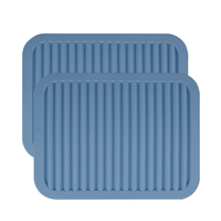 Tapis de protection en silicone résistant à la chaleur, antidérapant, imperméable, pour comptoir de cuisine, tapis de séchage réutilisable pour vaisselle