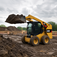 Gebrauchter CAT 246D Kompaktlader Original 3 Tonnen Gebraucht-Radlader für Bau- und Landschaftsbauarbeiten