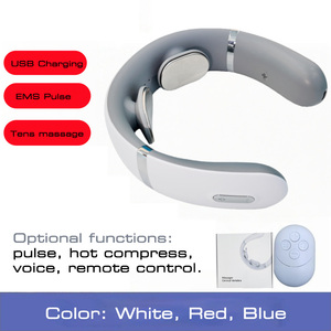 Masseur cervical pour soins de santé, masseur de nuque TENS à impulsions, vibration Shiatsu, télécommande, soulagement ciblé des douleurs cervicales et des épaules - Product Image 3