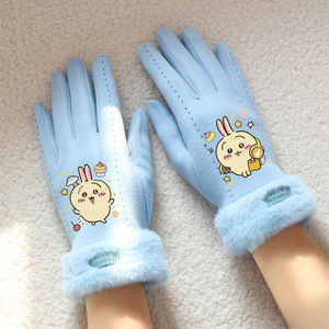 Guantes Táctiles Chikawa Hachi & Usagi, Guantes de Invierno para Niños, Forrados de Felpa Térmica, Gruesos, para Exteriores - Product Image 2