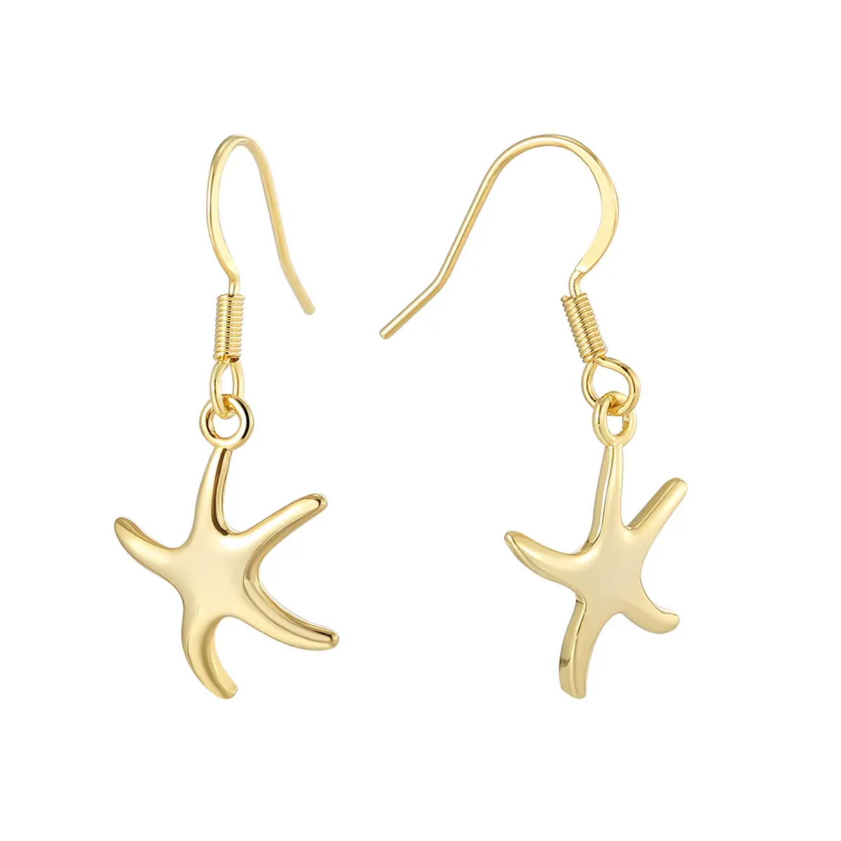 Summer vacation wind starfish ear hook female personality fashion pentagram wholesale earrings