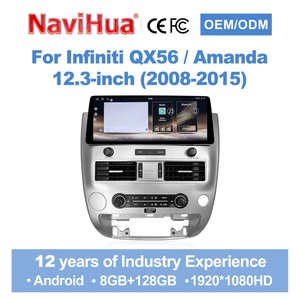 เครื่องเล่นนำทาง GPS ในรถยนต์ Navihua พร้อมจอสัมผัสขนาด 12.3 นิ้ว รองรับมัลติมีเดียและ Carplay สำหรับรถยนต์ Infiniti QX56 และ Nissan Armada ปี 2008-2015 - Product Image 2