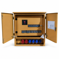 Caja de Distribución de Energía Multivía Personalizada de 100A, 380V, Panel Eléctrico de Acero para Sitio con 12 Interruptores de Circuito para Uso Industrial