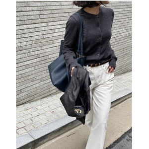 <span class=keywords><strong>Cardigan</strong></span> en cachemire boutonné à col rond décontracté personnalisé pour <span class=keywords><strong>femme</strong></span>, nouvelle collection printemps-automne, <span class=keywords><strong>gris</strong></span> <span class=keywords><strong>foncé</strong></span>, tricoté superposé - Product Image 5