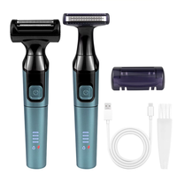 Épilateur électrique portable SF-2200 2 en 1, lavable électriquement, rechargeable par USB, en matériau ABS, pour hommes et femmes